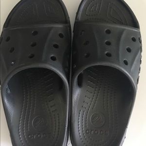 Croc Black Unisex Slides Size 6 mens/8 Womens